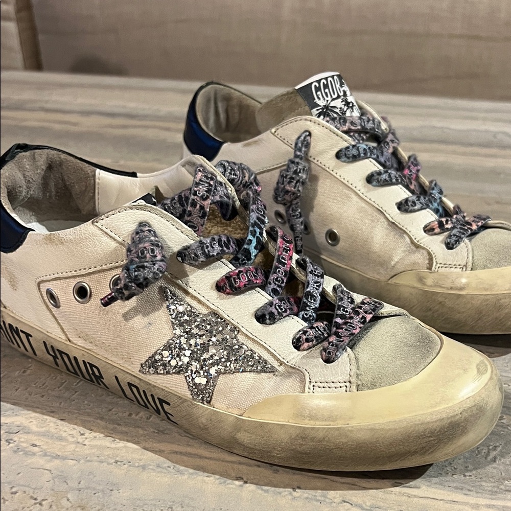 Golden Goose Black and White Super-Star Sneakers
